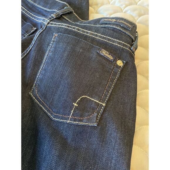 Fidelity Denim Jeans Lily Mid Rise Boot Cut Dark Wash Viper Rinse Women's 27 - Picture 9 of 9